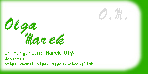 olga marek business card